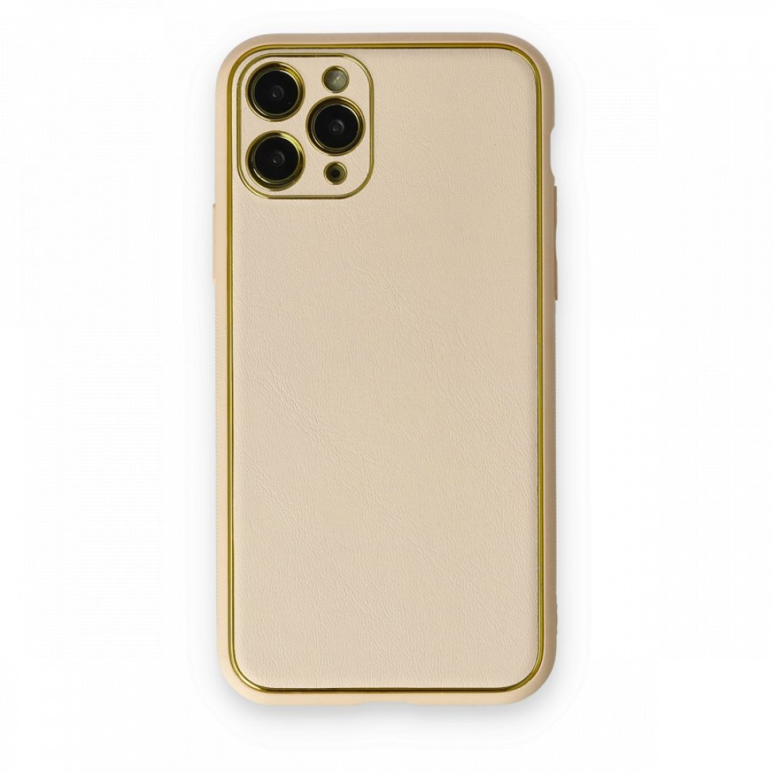  iPhone 11 Pro Kılıf Coco Deri Silikon Kapak - Gold
