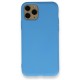 iPhone 11 Pro Kılıf Nano içi Kadife Silikon - Mavi iPhone 11 Pro Kılıf Nano içi Kadife Silikon - Mavi