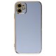  iPhone 12 Kılıf Volet Silikon - Mavi