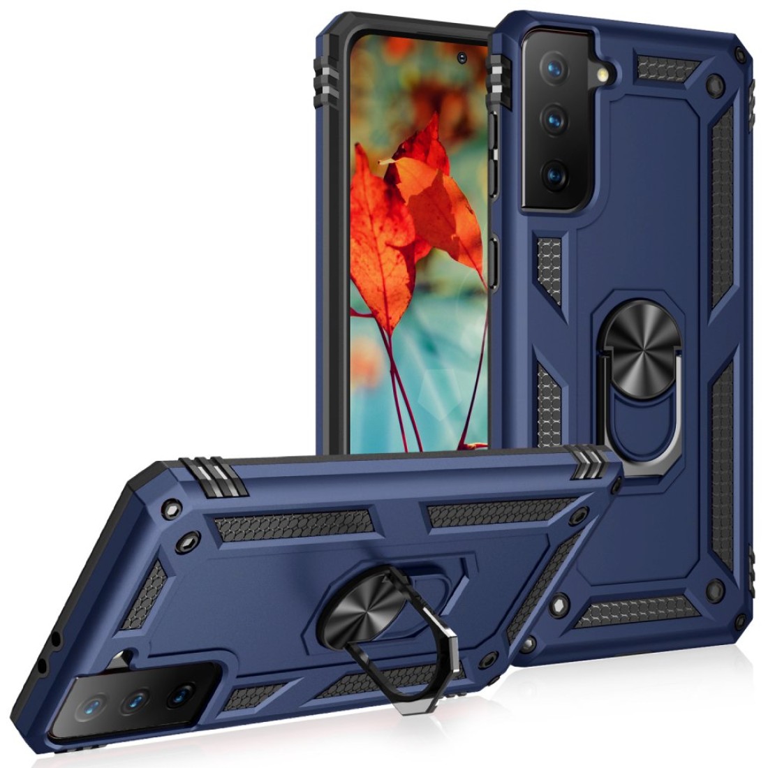 Samsung Galaxy S21 Plus Kılıf Sofya Yüzüklü Silikon Kapak - Lacivert Samsung Galaxy S21 Plus Kılıf Sofya Yüzüklü Silikon Kapak - Lacivert