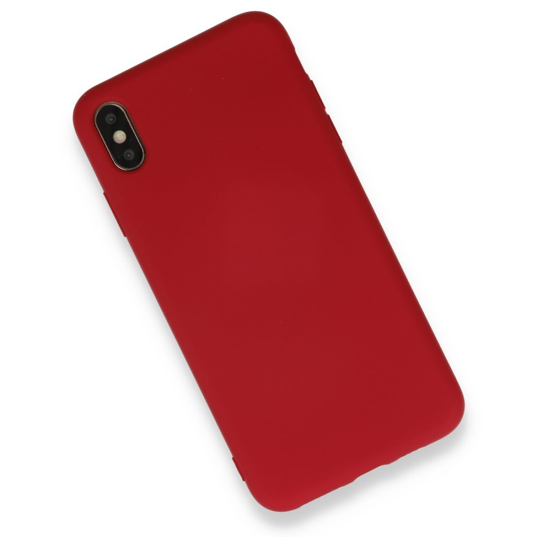  iPhone XS Max Kılıf Nano içi Kadife Silikon - Kırmızı