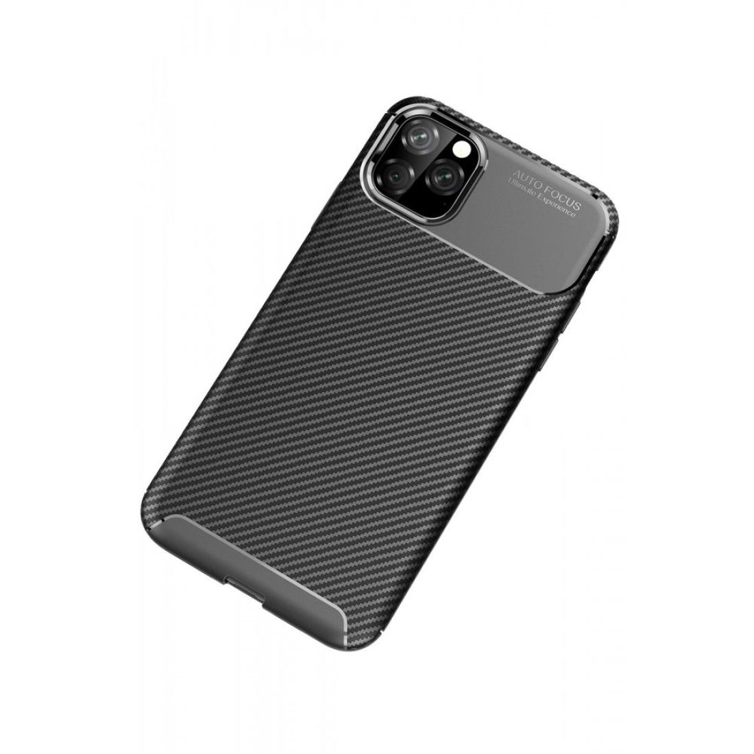  iPhone 11 Pro Kılıf Auto Focus Karbon Kapak - Siyah