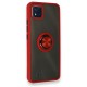  Realme C11 2021 Kılıf Montreal Yüzüklü Silikon Kapak - Kırmızı