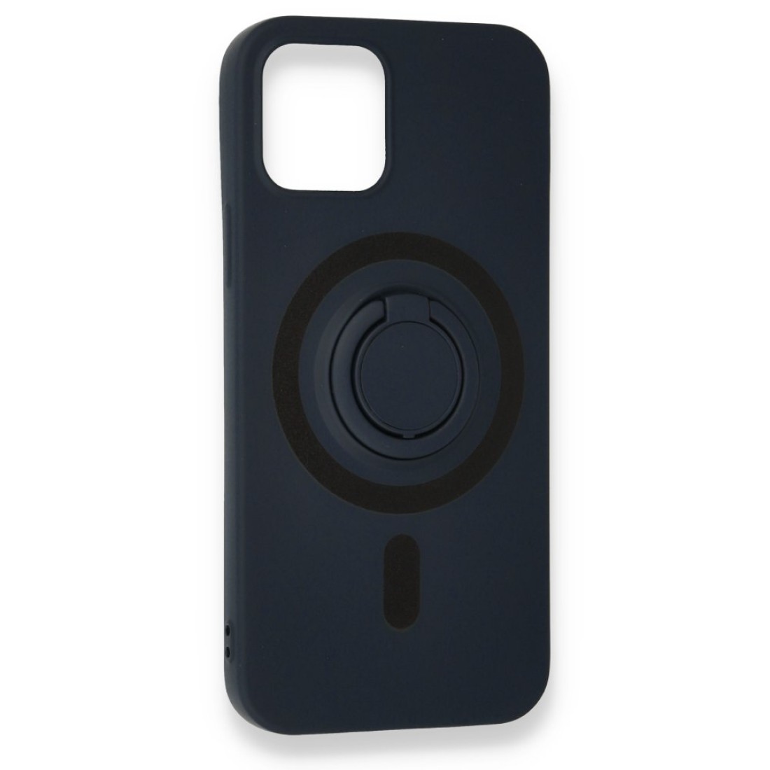  iPhone 12 Mini Kılıf Viktor Yüzüklü Silikon - Lacivert