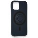  iPhone 12 Mini Kılıf Viktor Yüzüklü Silikon - Lacivert