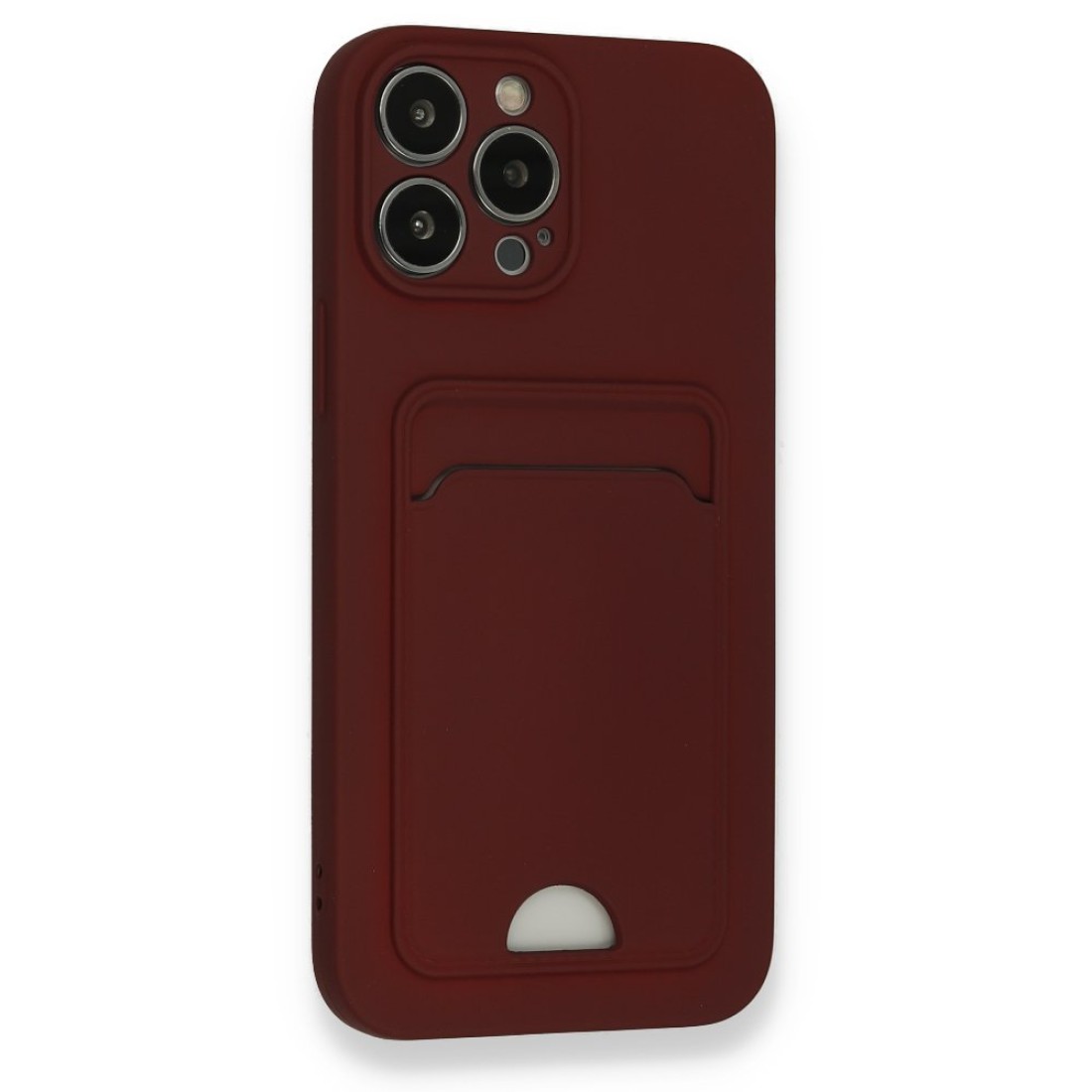 iPhone 13 Pro Max Kılıf Kelvin Kartvizitli Silikon - Bordo iPhone 13 Pro Max Kılıf Kelvin Kartvizitli Silikon - Bordo