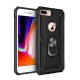  iPhone 7 Plus Kılıf Sofya Yüzüklü Silikon Kapak - Siyah