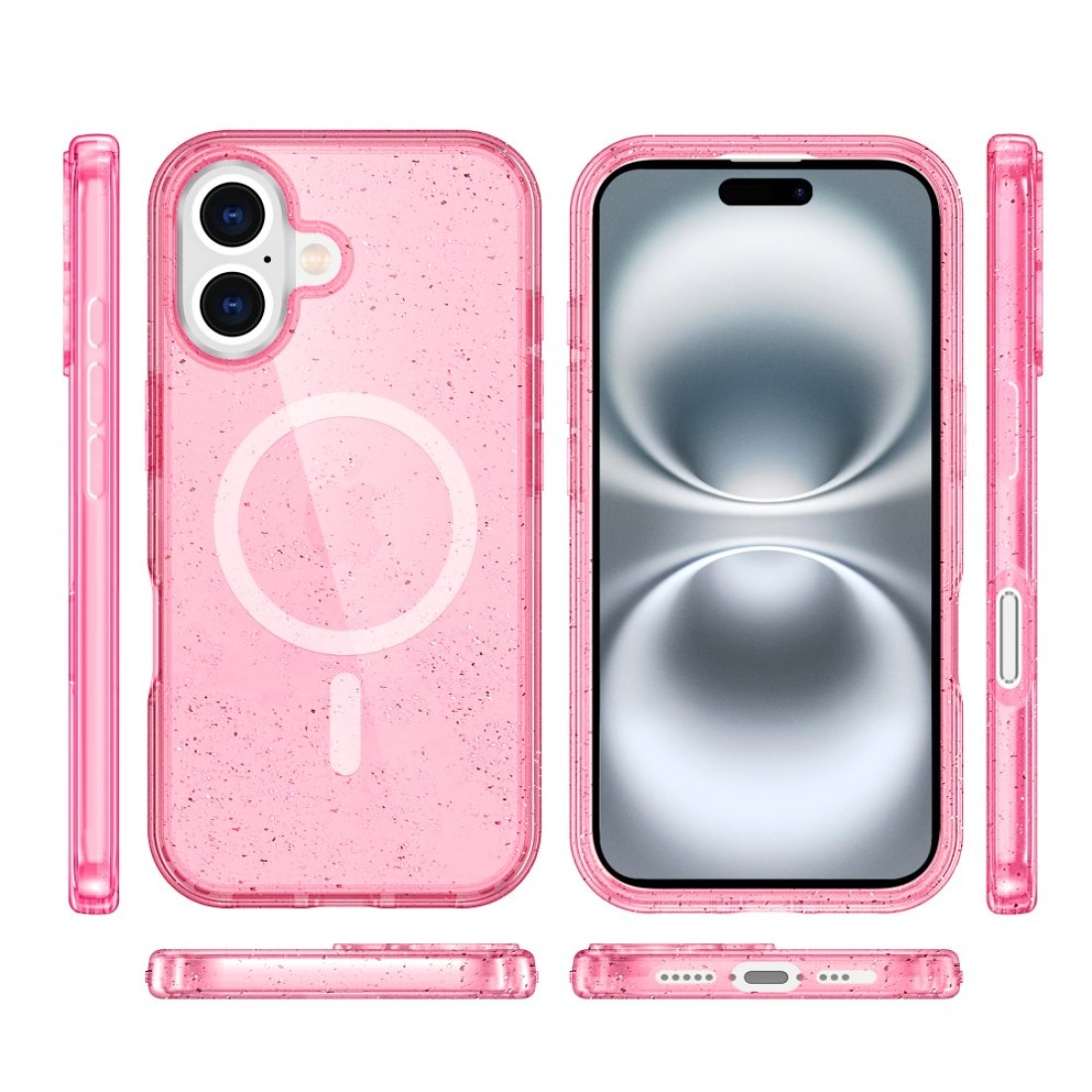 iPhone 16 Kılıf Glow Magsafe Kapak - Pembe iPhone 16 Kılıf Glow Magsafe Kapak - Pembe