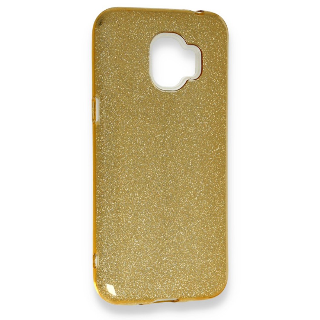  Samsung Galaxy J2 Core Kılıf Simli Katmanlı Silikon - Gold