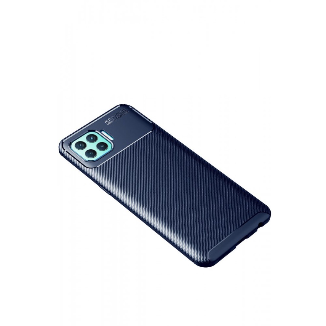 Oppo Reno 4 Lite Kılıf Auto Focus Karbon Kapak - Lacivert Oppo Reno 4 Lite Kılıf Auto Focus Karbon Kapak - Lacivert