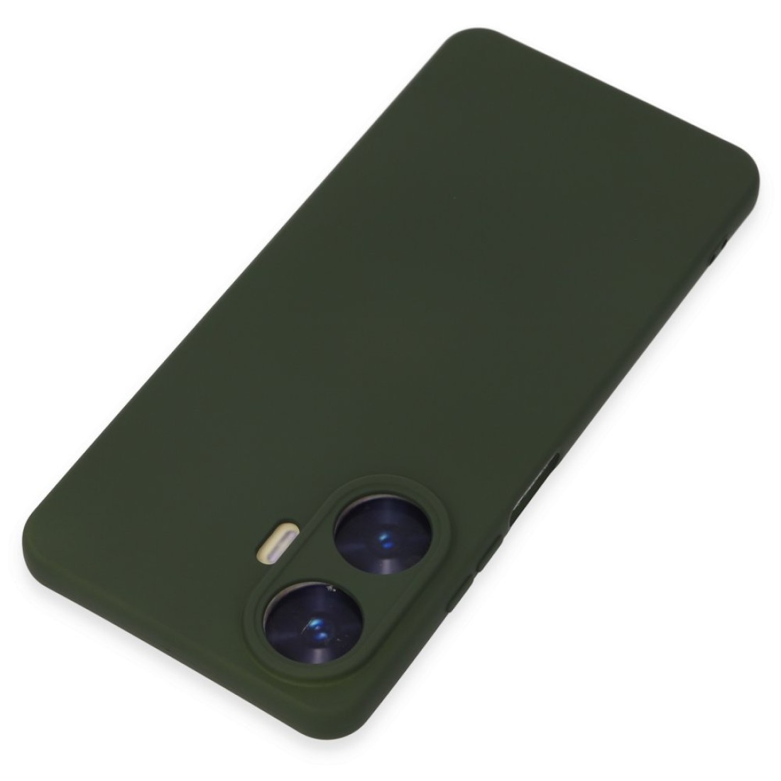  Realme C55 Kılıf Nano içi Kadife Silikon - Koyu Yeşil
