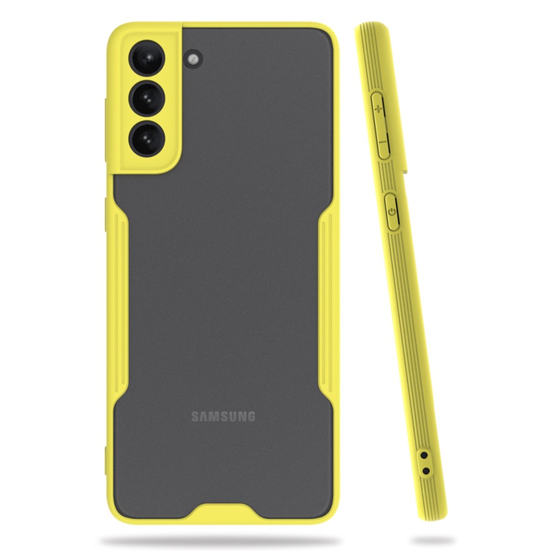 Samsung Galaxy S21 Plus Kılıf Platin Silikon - Sarı Samsung Galaxy S21 Plus Kılıf Platin Silikon - Sarı