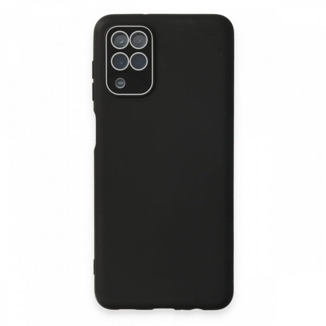  Samsung Galaxy A12 Kılıf Lansman Glass Kapak - Siyah
