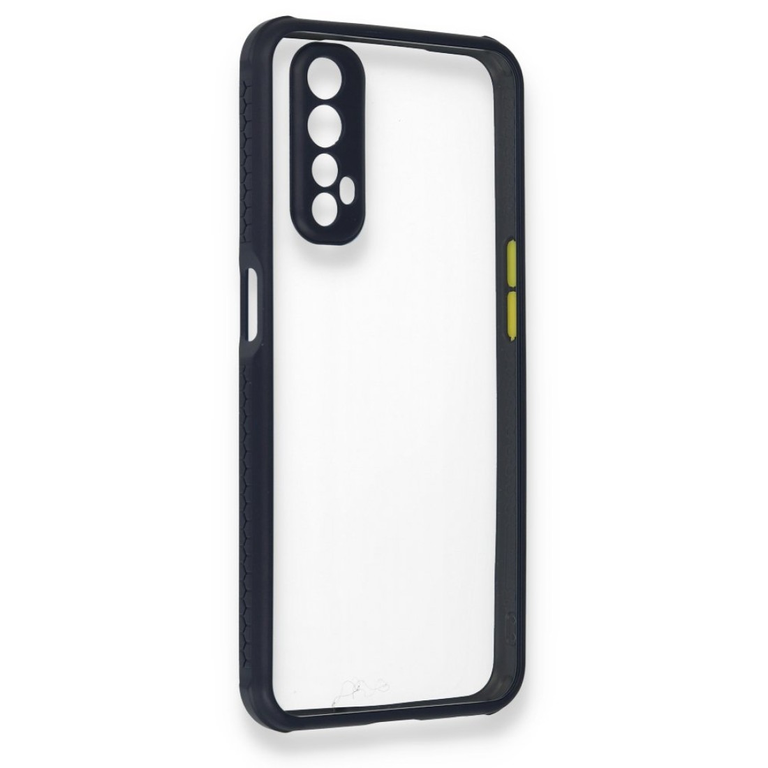  Realme 7 Kılıf Miami Şeffaf Silikon - Lacivert