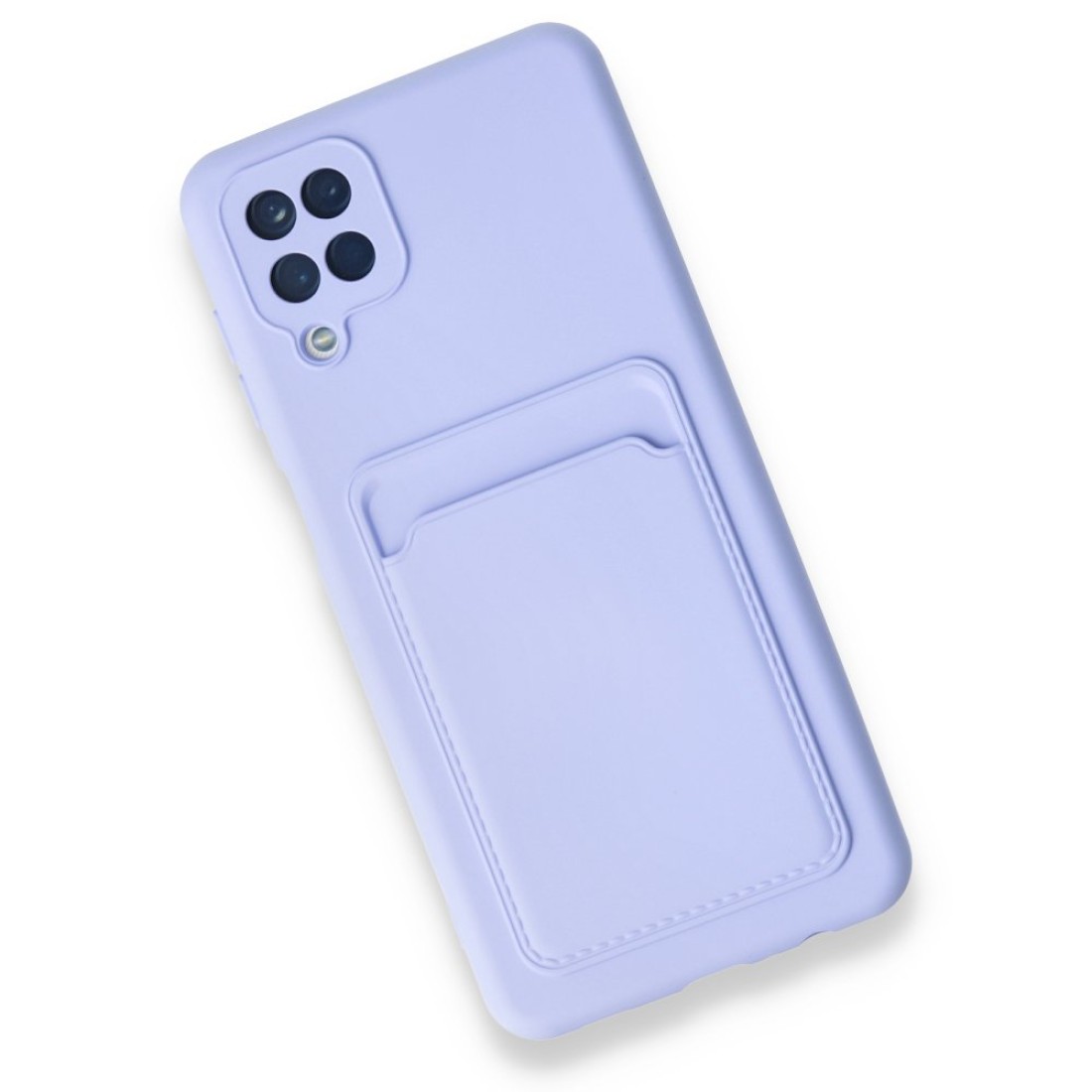  Samsung Galaxy M12 Kılıf Kelvin Kartvizitli Silikon - Lila