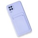  Samsung Galaxy M12 Kılıf Kelvin Kartvizitli Silikon - Lila