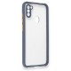  Samsung Galaxy M11 Kılıf Miami Şeffaf Silikon - Gri
