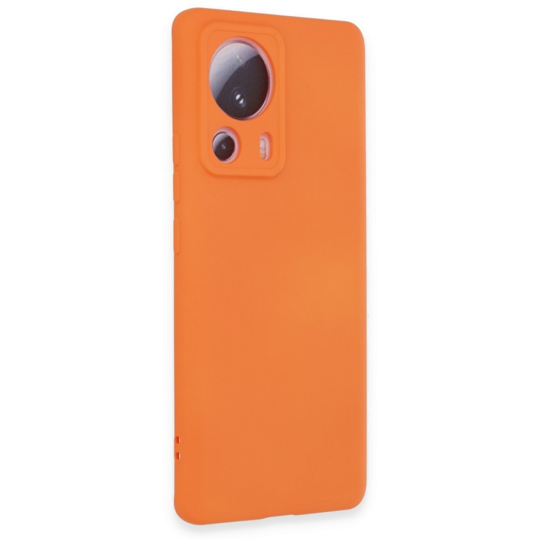 Xiaomi Mi 13 Lite Kılıf Nano içi Kadife Silikon - Turuncu Xiaomi Mi 13 Lite Kılıf Nano içi Kadife Silikon - Turuncu
