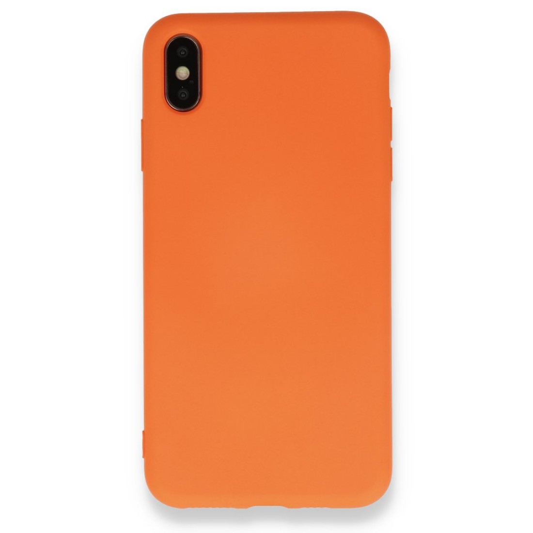  iPhone X Kılıf Nano içi Kadife Silikon - Turuncu
