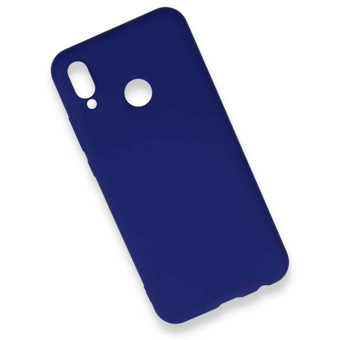  Huawei P20 Lite Kılıf Nano içi Kadife Silikon - Koyu Mavi