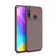 Huawei P40 Lite E Kılıf Auto Focus Karbon Kapak - Kahverengi Huawei P40 Lite E Kılıf Auto Focus Karbon Kapak - Kahverengi