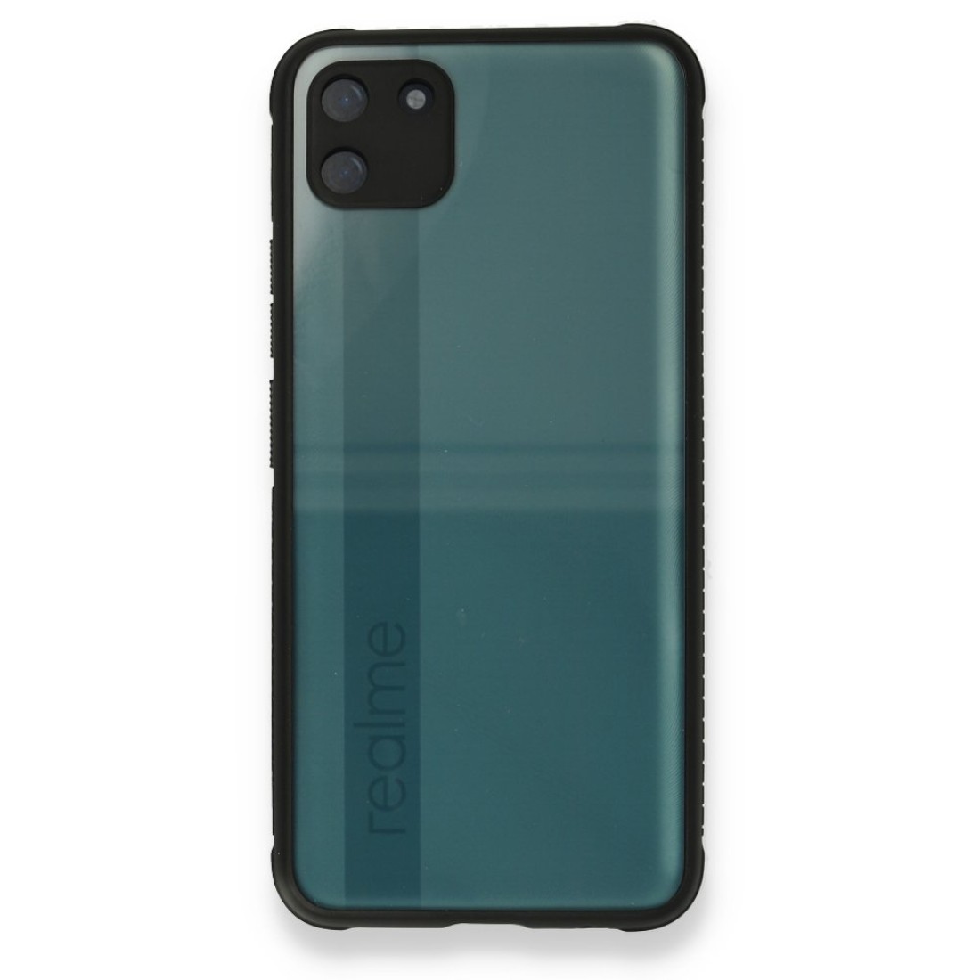  Realme C11 Kılıf Miami Şeffaf Silikon - Siyah