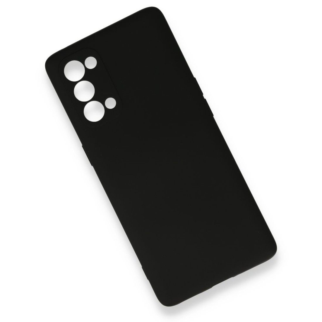  Oppo Reno 5 Kılıf Nano içi Kadife Silikon - Siyah