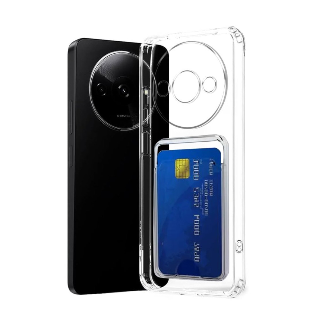  Xiaomi Redmi A3 4G Kılıf Kart Şeffaf Silikon - Şeffaf