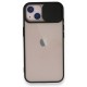 iPhone 13 Kılıf Palm Buzlu Kamera Sürgülü Silikon - Siyah iPhone 13 Kılıf Palm Buzlu Kamera Sürgülü Silikon - Siyah