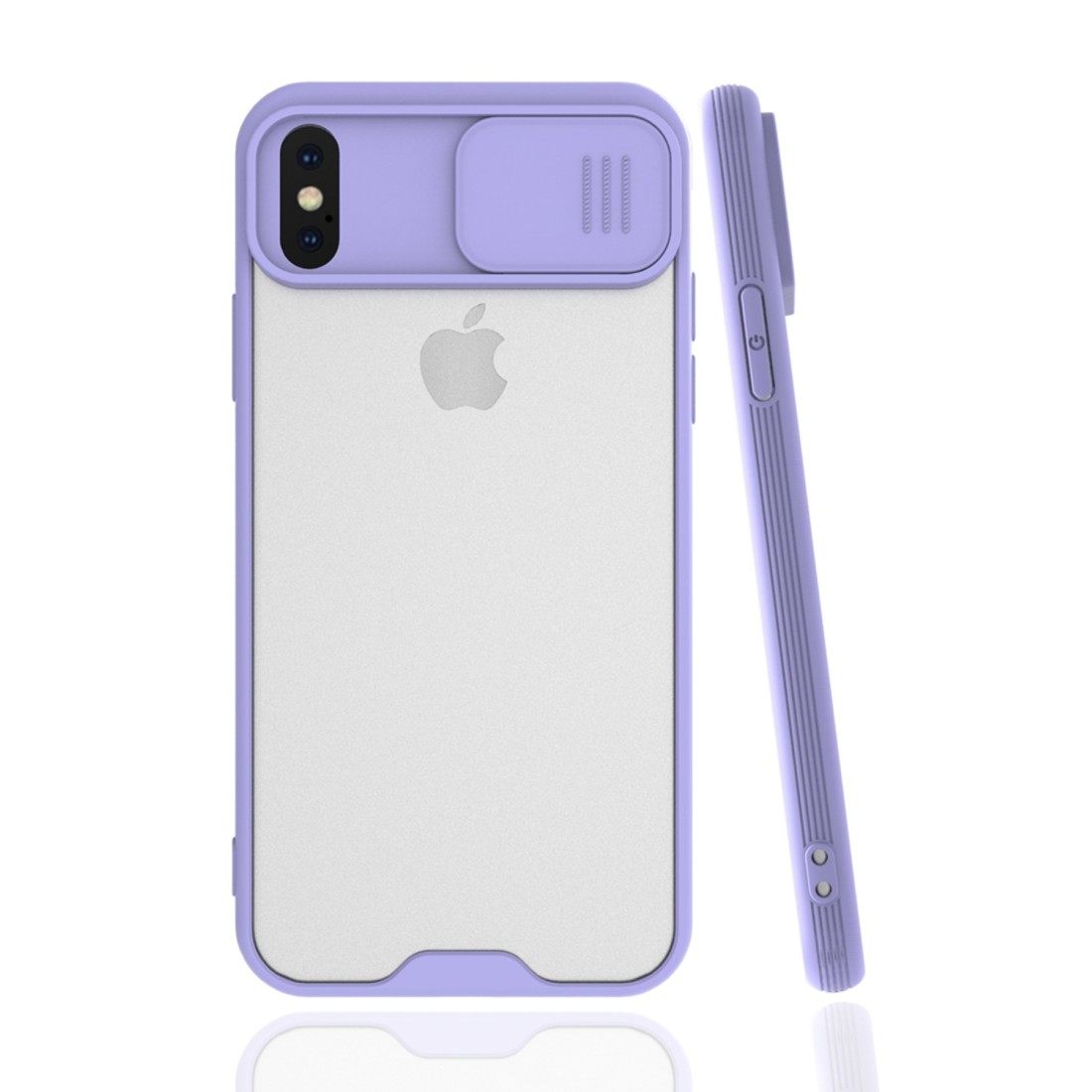 iPhone XS Kılıf Platin Kamera Koruma Silikon - Lila iPhone XS Kılıf Platin Kamera Koruma Silikon - Lila