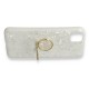  Huawei Y5P Kılıf Marble Yüzüklü Silikon - Beyaz