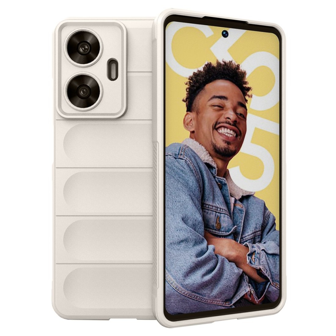  Realme C55 Kılıf Optimum Silikon - Krem