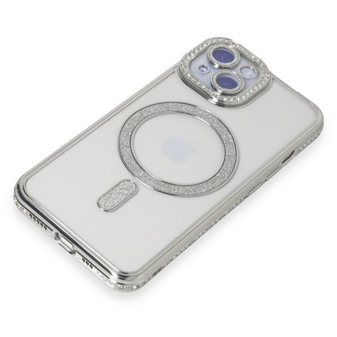 iPhone 15 Kılıf Joke Simli Magneticsafe Kılıf - Gümüş iPhone 15 Kılıf Joke Simli Magneticsafe Kılıf - Gümüş