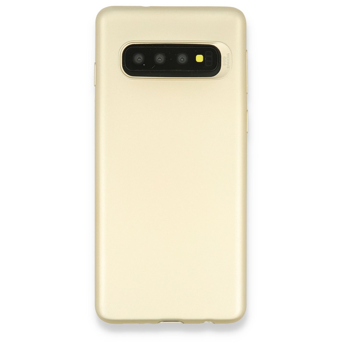 Samsung Galaxy S10 Plus Kılıf First Silikon - Gold Samsung Galaxy S10 Plus Kılıf First Silikon - Gold
