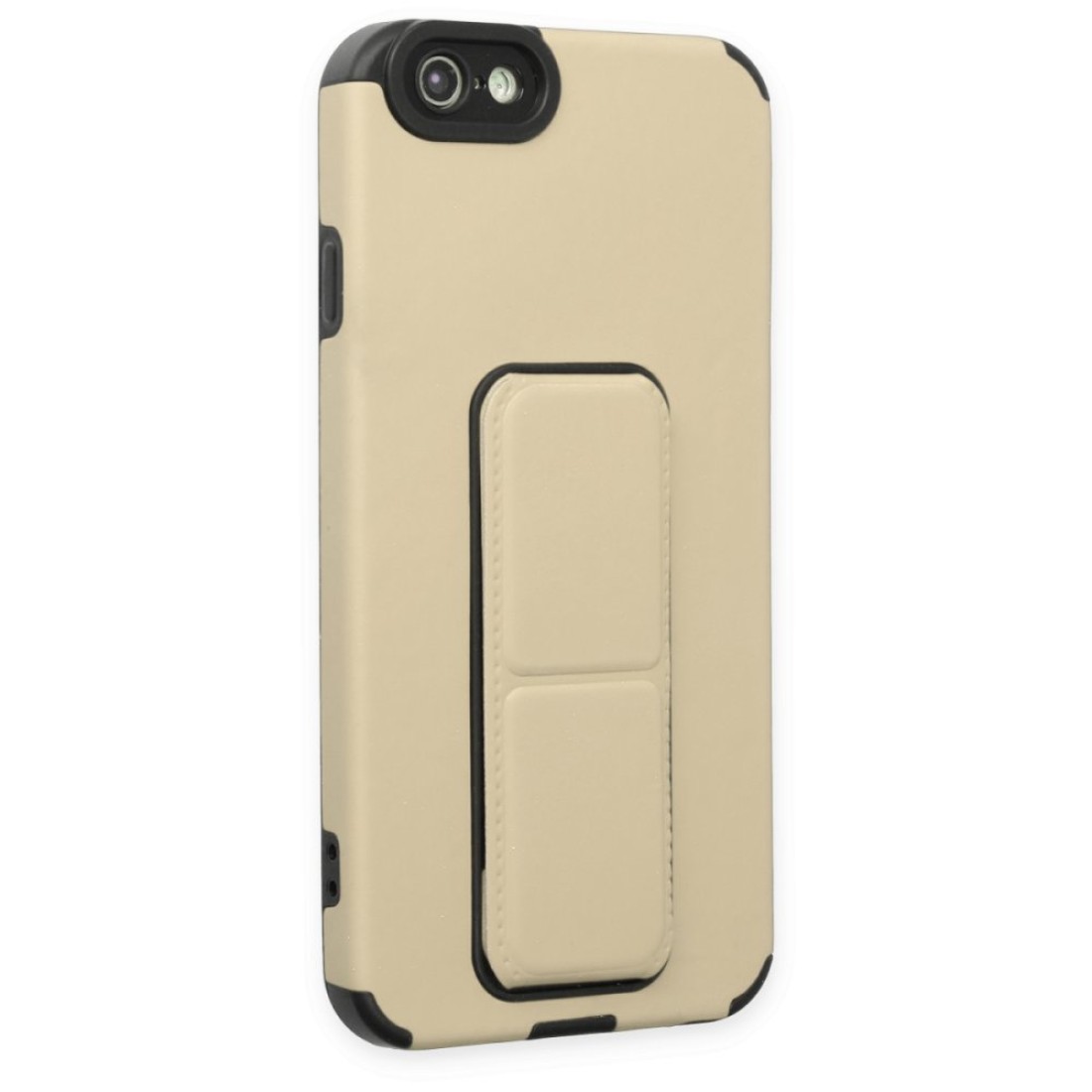  iPhone 6 Kılıf Mega Standlı Silikon - Gold