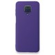 Xiaomi Redmi Note 9S Kılıf Nano içi Kadife Silikon - Mor Xiaomi Redmi Note 9S Kılıf Nano içi Kadife Silikon - Mor