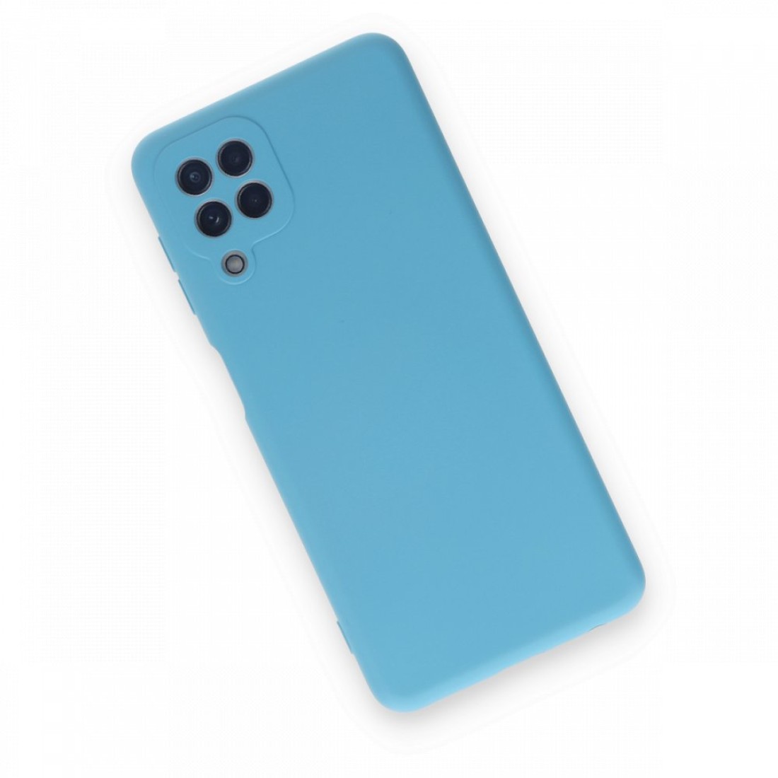 Samsung Galaxy M32 Kılıf Nano içi Kadife Silikon - Mavi