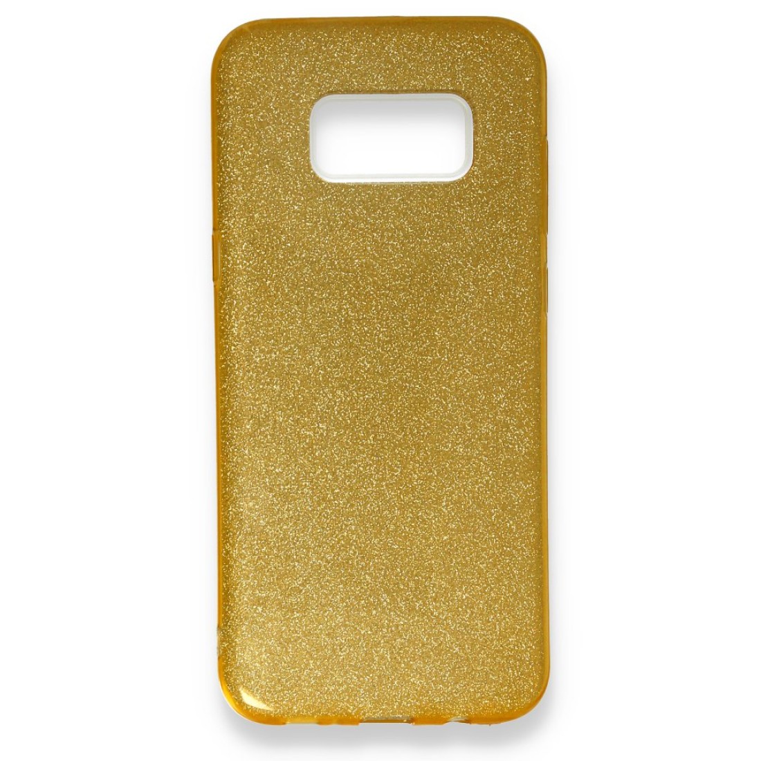  Samsung Galaxy S8 Plus Kılıf Simli Katmanlı Silikon - Gold