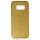  Samsung Galaxy S8 Plus Kılıf Simli Katmanlı Silikon - Gold