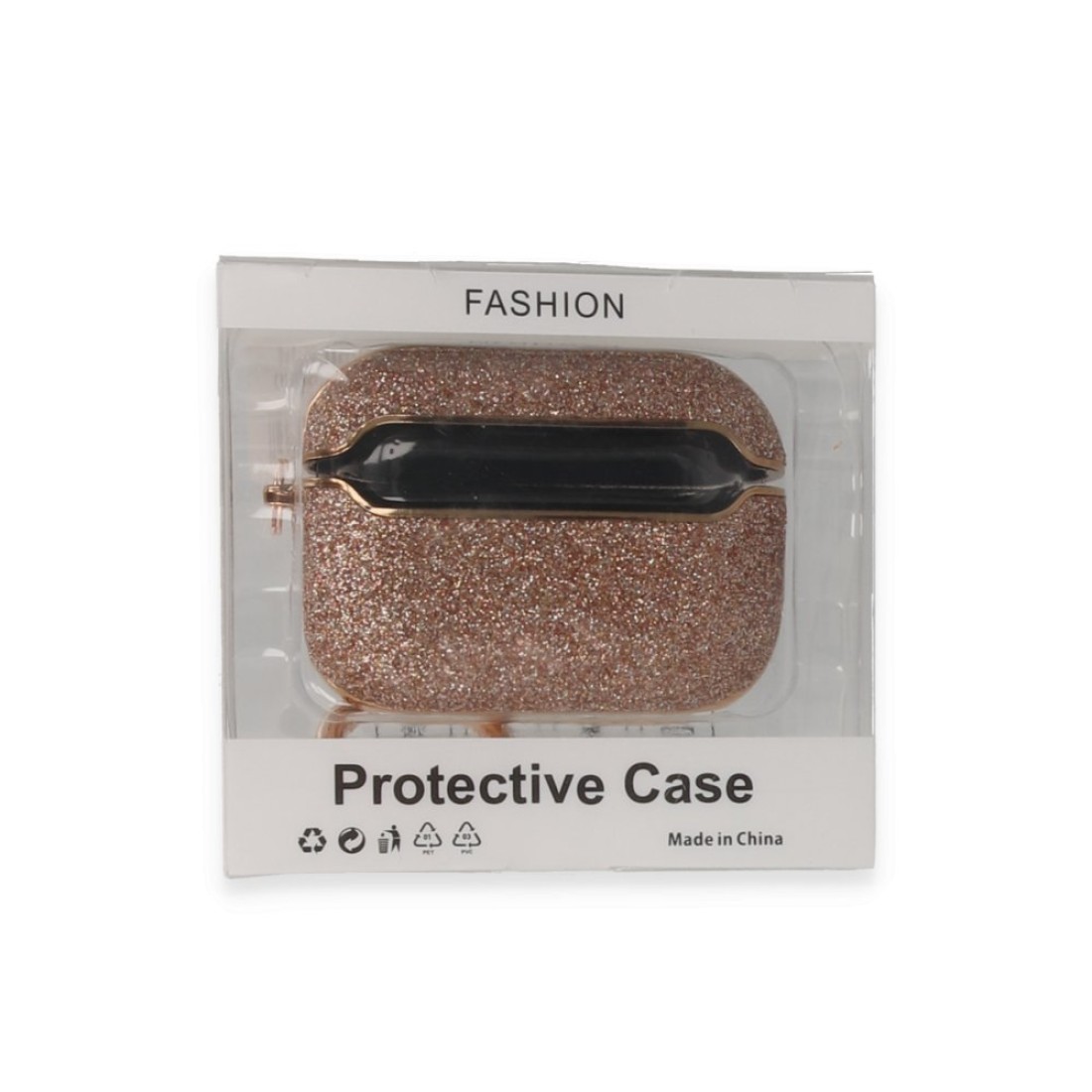  Airpods Pro (1.nesil) Spell Simli Kılıf - Rose Gold