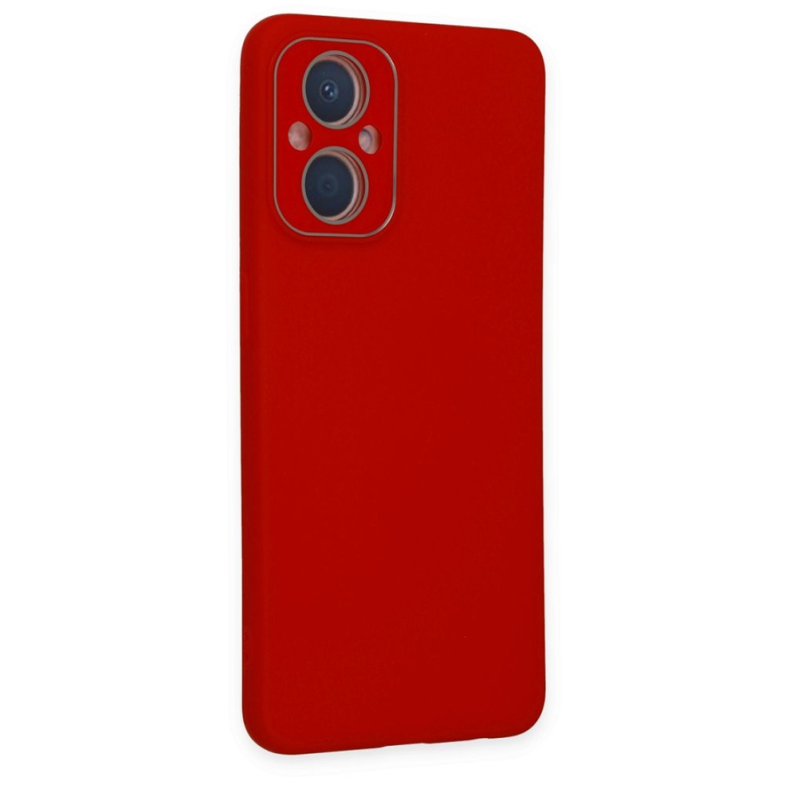  Oppo Reno 8 Lite Kılıf Lansman Glass Kapak - Kırmızı