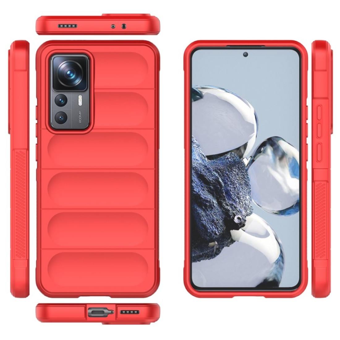  Xiaomi Mi 12T Pro Kılıf Optimum Silikon - Kırmızı