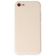  iPhone SE 2020 Kılıf First Silikon - Krem