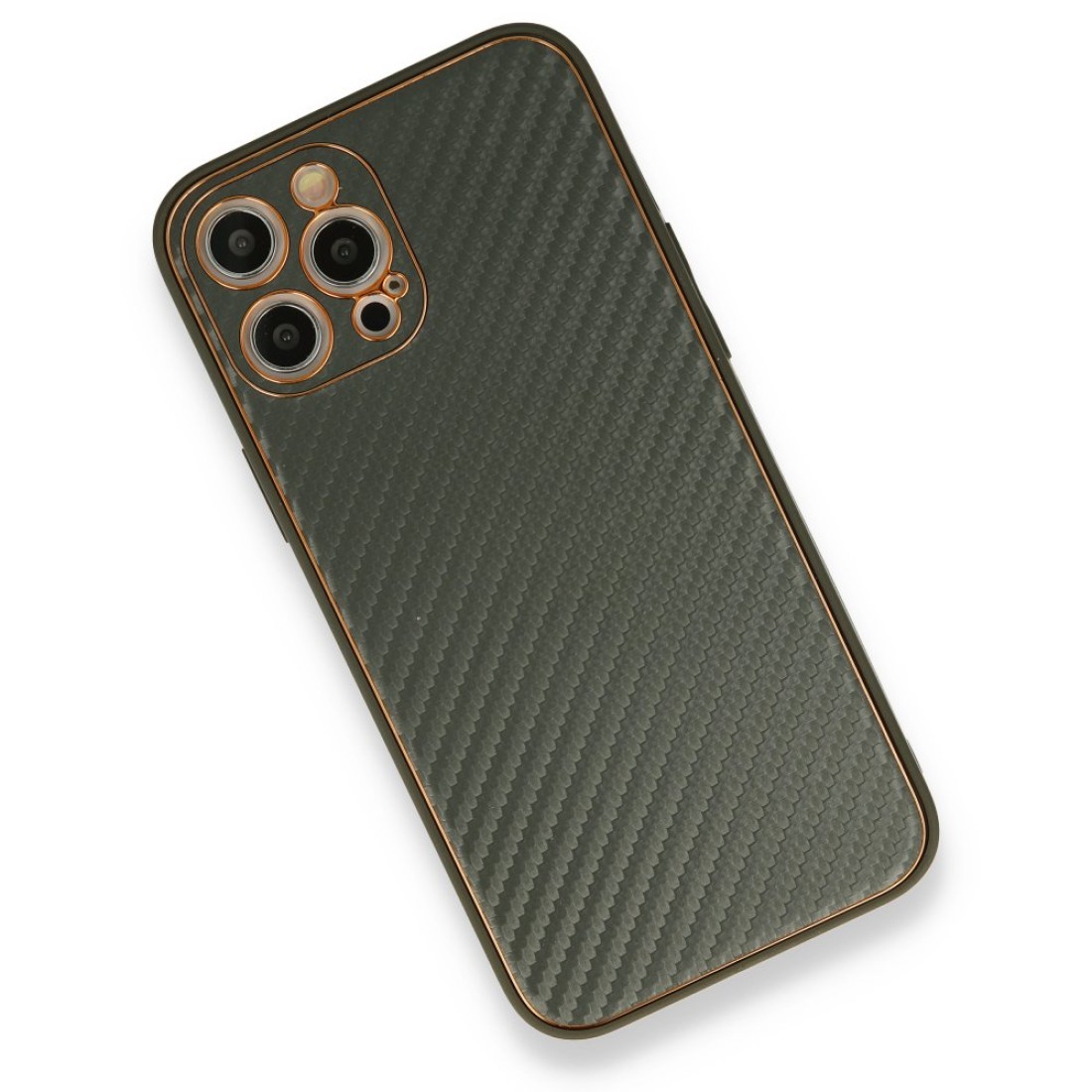 iPhone 12 Pro Kılıf Coco Karbon Silikon - Füme iPhone 12 Pro Kılıf Coco Karbon Silikon - Füme