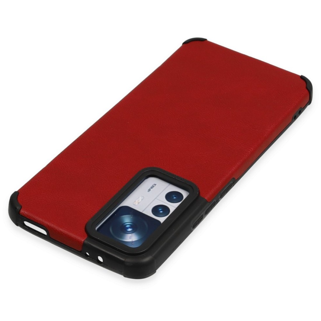  Xiaomi Mi 12T Pro Kılıf Loop Deri Silikon - Kırmızı