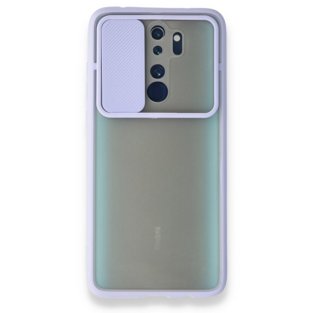 Xiaomi Redmi Note 8 Pro Kılıf Palm Buzlu Kamera Sürgülü Silikon - Lila