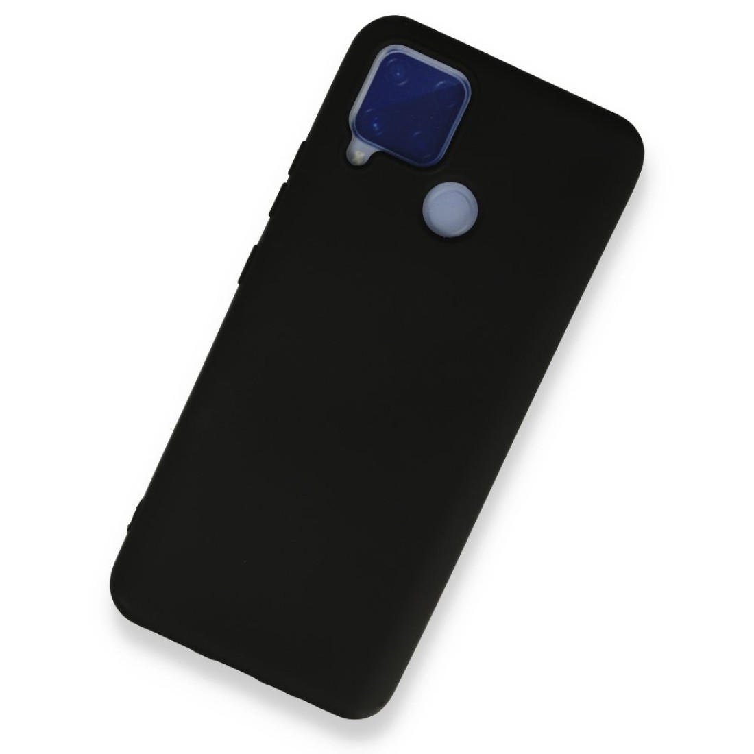 Realme C15 Kılıf Nano içi Kadife Silikon - Siyah Realme C15 Kılıf Nano içi Kadife Silikon - Siyah