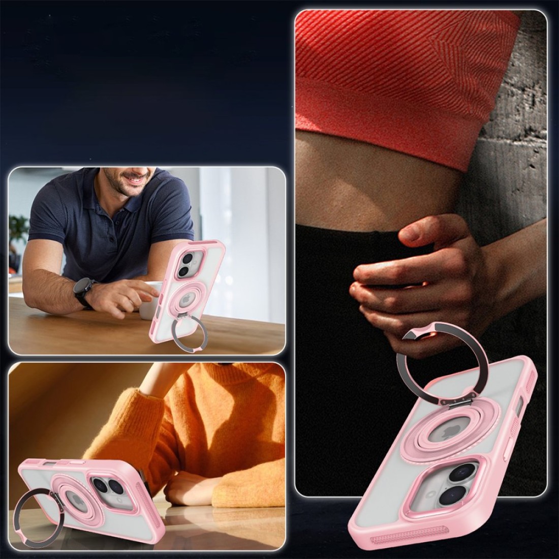 Joko iPhone 16 Banza Magsafe Standlı Kapak - Derin Mor Joko iPhone 16 Banza Magsafe Standlı Kapak - Derin Mor