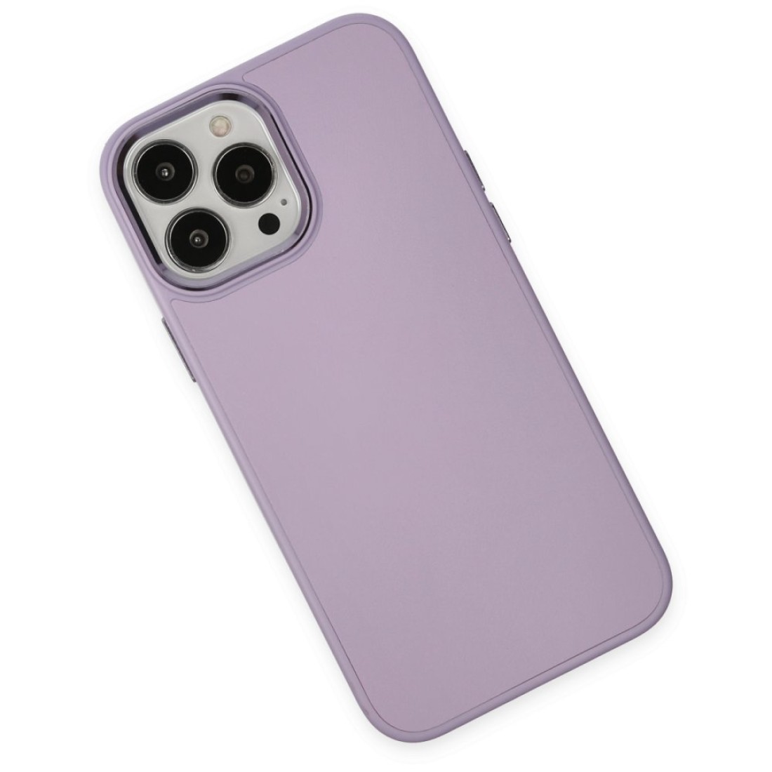 iPhone 13 Pro Max Kılıf Asya Deri Silikon - Lila iPhone 13 Pro Max Kılıf Asya Deri Silikon - Lila