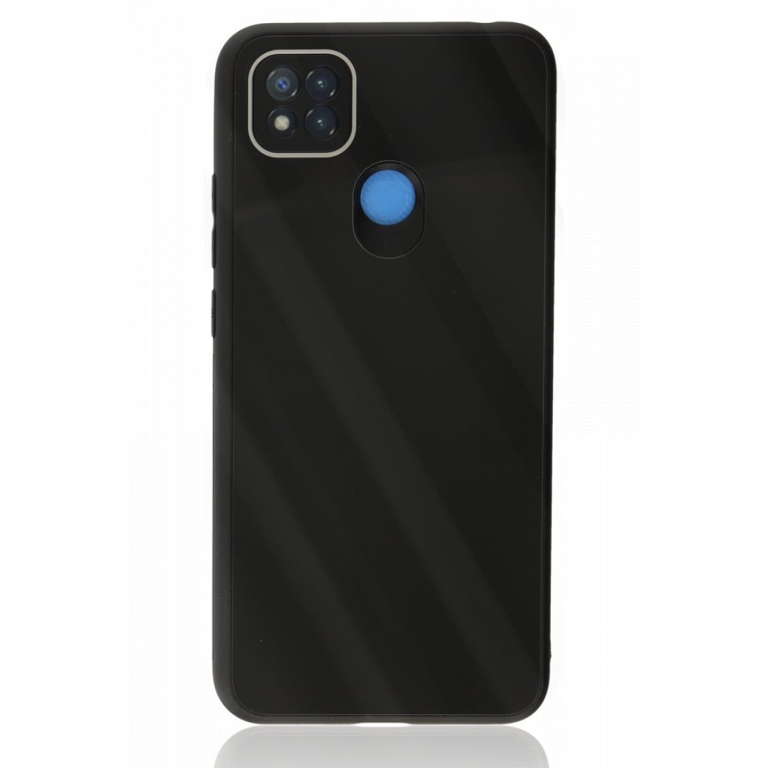  Xiaomi Redmi 9C Kılıf Glass Kapak - Siyah